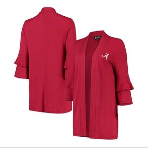 Gameday Couture Alabama Crimson Tide All Wrapped Up Ruffle Sleeve Cardigan NWT